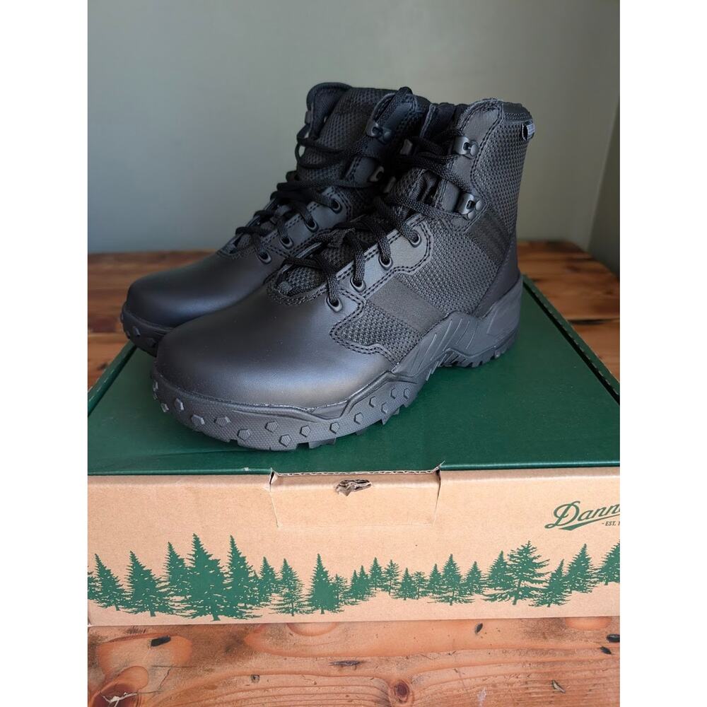 Danner Scorch Side-Zip Mens 8.5 Black 6” Dry Hiking Boot w Polishable Toe